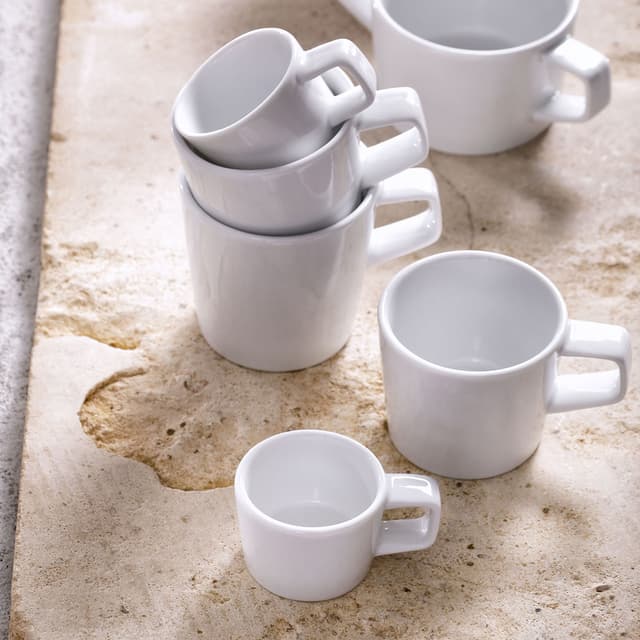 (12 Stück) WHITE DELIGHT - Kaffeetasse - 25 cl - Weiß