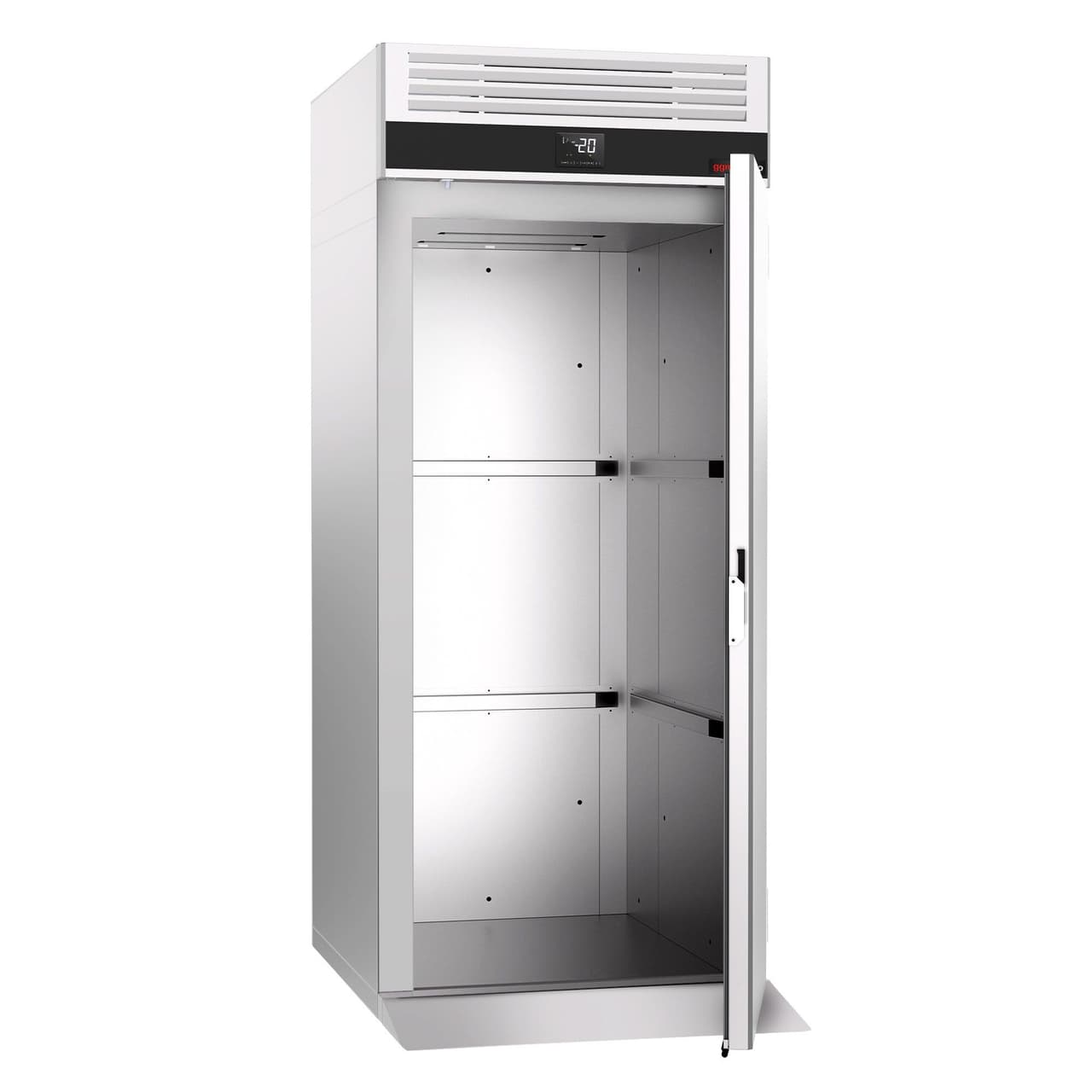 Einfahrkühlschrank Edelstahl PREMIUM - GN 2/1 - GN 1/1 - EN 60x40- 700 Liter - mit 1 Tür