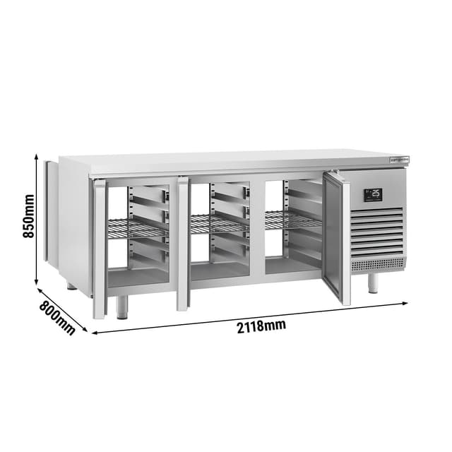 Bäckereikühltisch Premium PLUS - 2185x800mm - mit Durchreiche