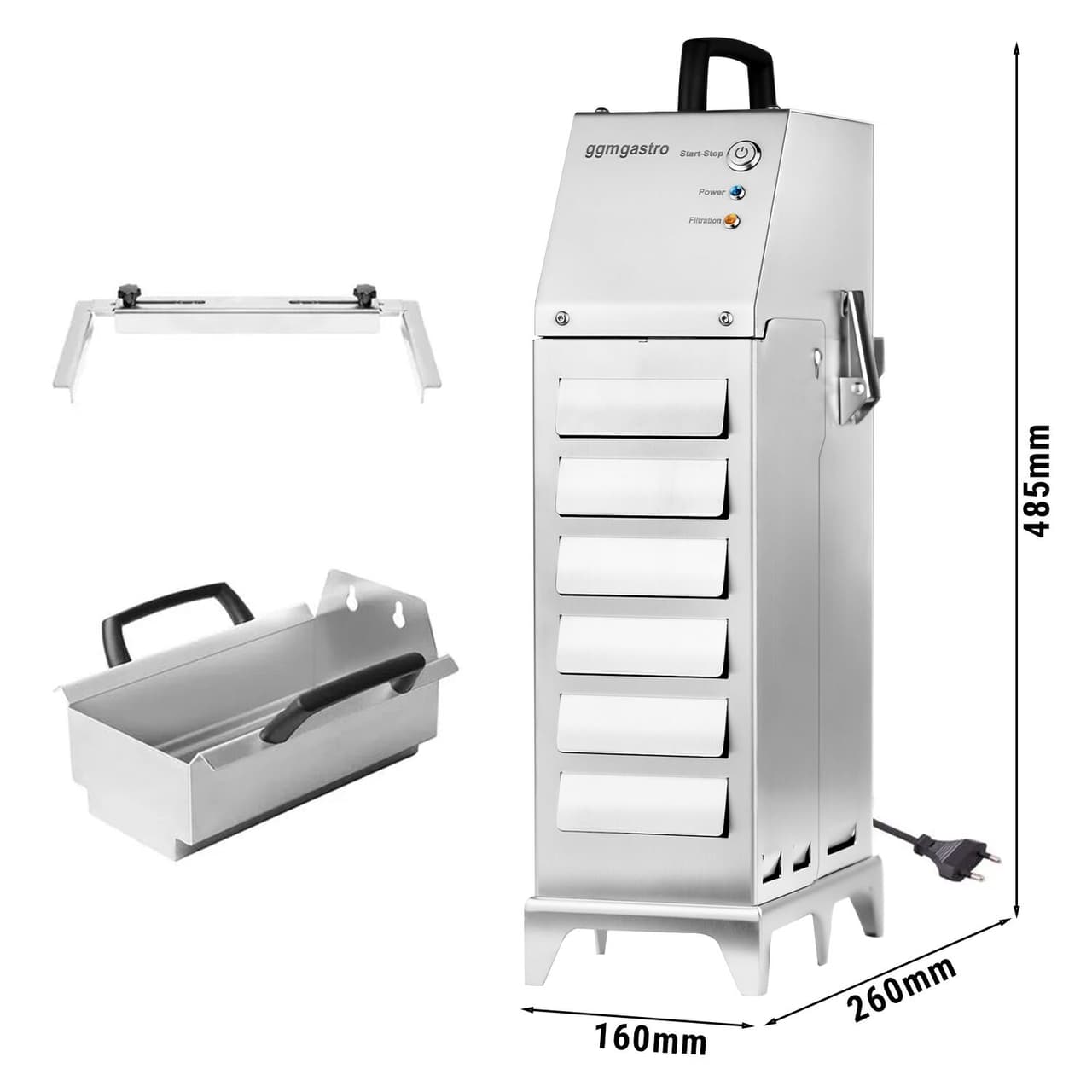 Tragbarer Frittierölfilter - 80 Liter/Minute - für ab 20 Liter Fritteusen