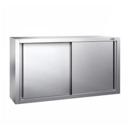 Edelstahl Wandhängeschrank PREMIUM - 1200x400mm - mit Schiebetür - 650mm hoch