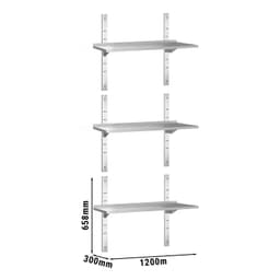 Wandborde PREMIUM - 1200x300mm - mit 3 Etagen