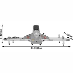 Bäckerei-Teigausrollmaschine - Tischgerät - 400 Watt - 2000 mm Förderband