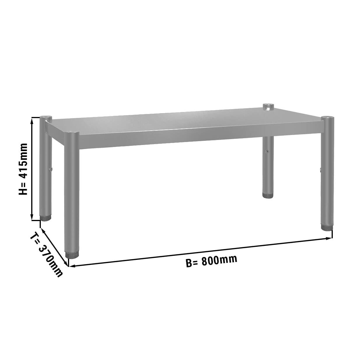 Aufsatzbord ECO - 800x370mm - mit 1 Etage - Höhe: 415mm