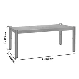 Aufsatzbord ECO - 800x370mm - mit 1 Etage - Höhe: 415mm