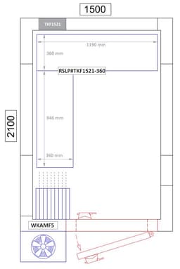 Regalset Aluminium (Eloxiert) - L-Form - Bautiefe: 360mm