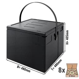 Thermobox | Pizzabox - für 8 Pizzen Ø 40 cm