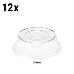 (12 Stück) CAMBRO | CAMCOVERS® - Tellerabdeckhaube aus Camwear® - Polycarbonat - ø 279mm - Transparent