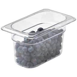 (6 Stück) CAMBRO | CAMWEAR® -  Polycarbonat GN 1/9 Behälter - Clear - Tiefe: 100mm