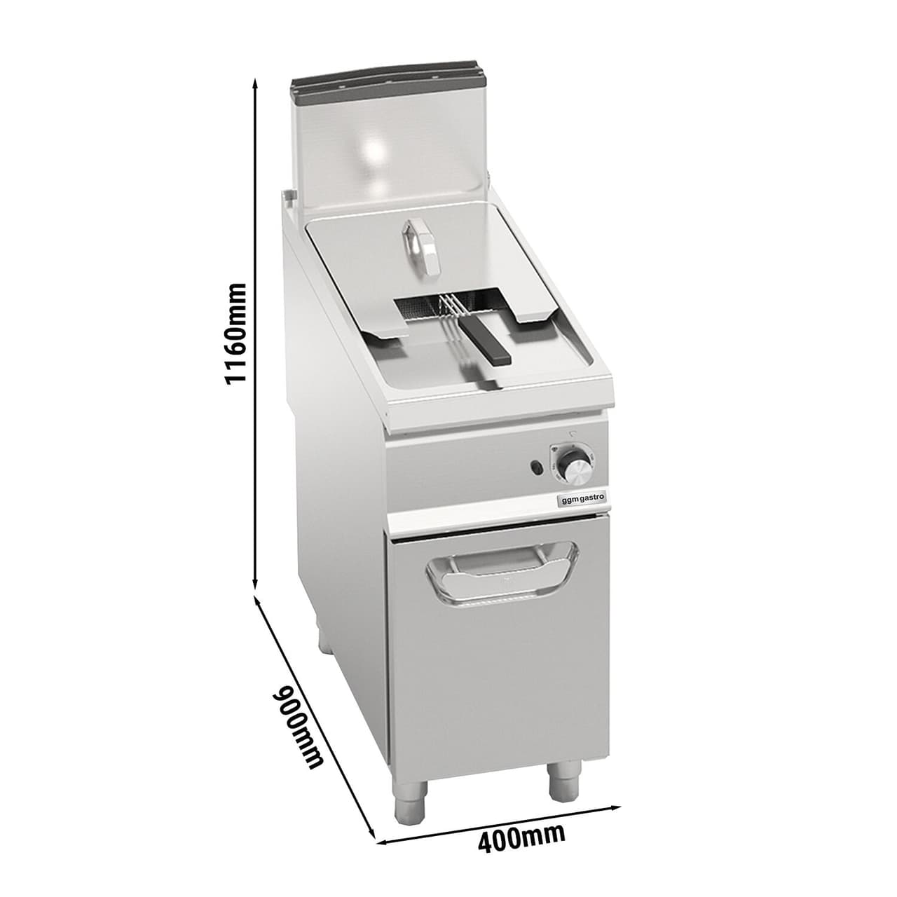 Gas Fritteuse - 18 Liter - 14 kW - Indirekte Beheizung