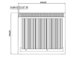 Gas Lavasteingrill - 14 kW - Grillrost neigbar - inkl. Unterbau mit 2 Türen