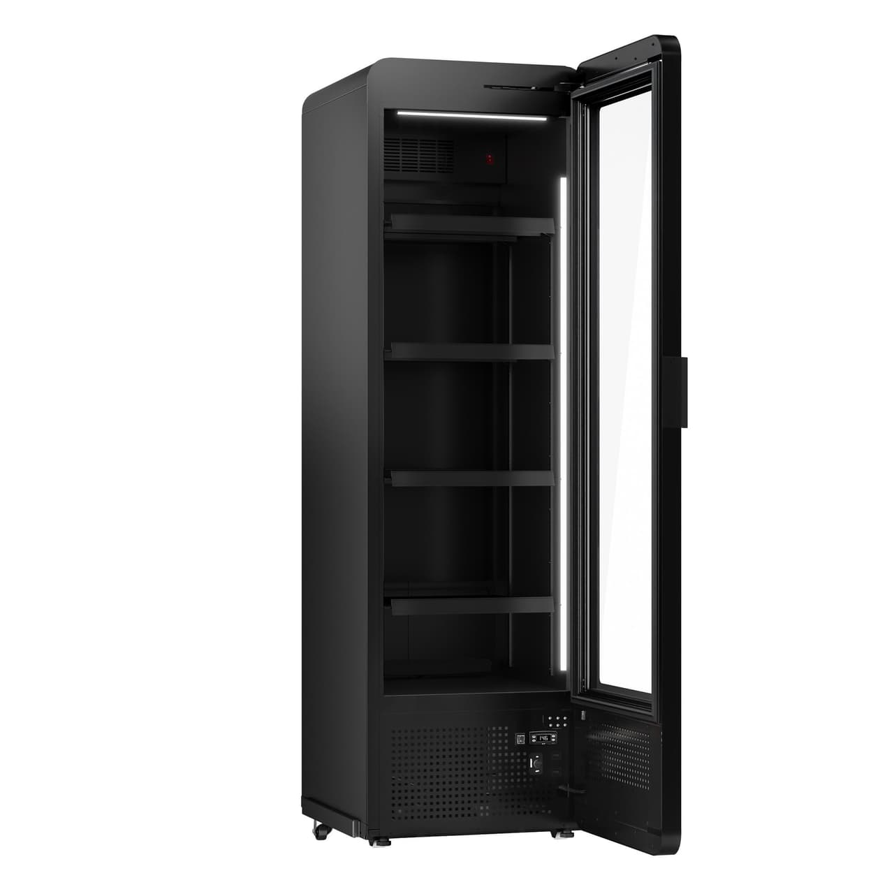 Getränkekühlschrank - 550 Liter - rahmenloses Design - mit 1 Glastür & farbigem LED-Licht