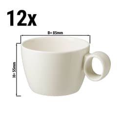 (12 Stück) LUX - Kaffeetasse Maastricht - 19 cl - Elfenbein