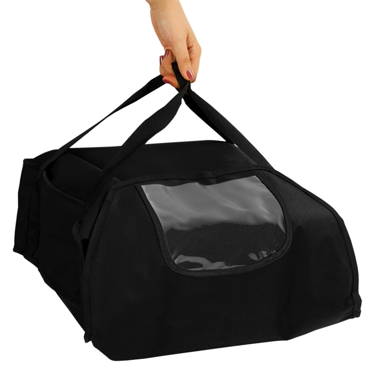 Pizzabag / Isoliertasche - für 5 Pizzakartons 43x43cm - Schwarz