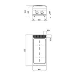 Infrarotherd -  8 kW - 2 Kochfelder