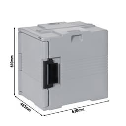 2x Thermobox - Frontlader - 58 Liter - für 12x GN 1/1 - inkl. Transportwagen