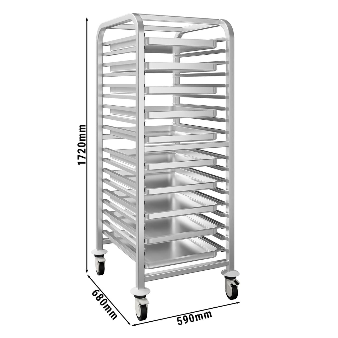 Tablettwagen - 17x GN 2/1