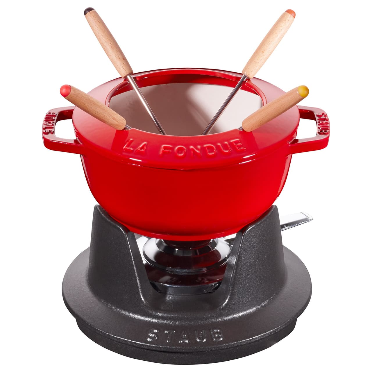 STAUB | SPECIALITIES - Fondue Set - Ø 160mm - Gusseisesn - Kirsch-Rot