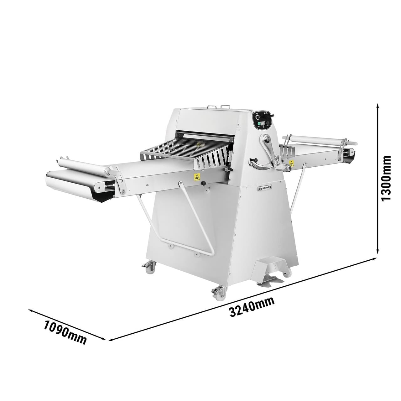 Bäckerei-Teigausrollmaschine - Standgerät - 750 Watt - 2800 mm Förderband