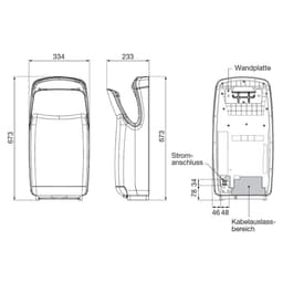 AIR-WOLF | Händetrockner mit Sensor - Silber