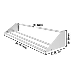 Wandbord für Spülkörbe - 1570mm - 1 Ablage