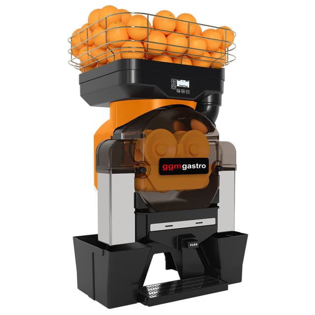 Elektrische Orangenpresse - Orange - Push & Juice-Taste - Automatische Fruchtzufuhr