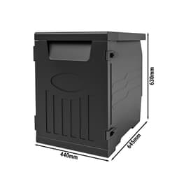 Thermotransportbox Fronlader | Isolierbox | Styroporbox | Polibox | Warmhaltebox - 92 Liter