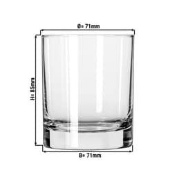 (12 Stück) Allzweck Trinkglas - CHICAGO - 207 ml - Transparent