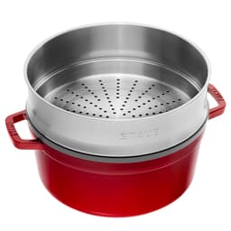 STAUB | LA COCOTTE - Cocotte mit Dämpfeinsatz - Ø 260mm - Gusseisen - Kirsch-Rot