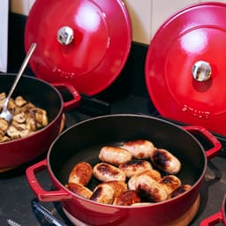 STAUB | BRAISERS - Bräter mit Chistera Drop-Structure - 280mm - Gusseisen - Kirsch-Rot