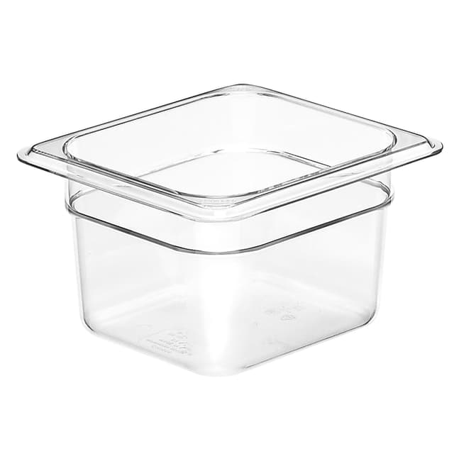 (6 Stück) CAMBRO | CAMWEAR® -  Polycarbonat GN 1/6 Behälter - Clear - Tiefe: 100mm