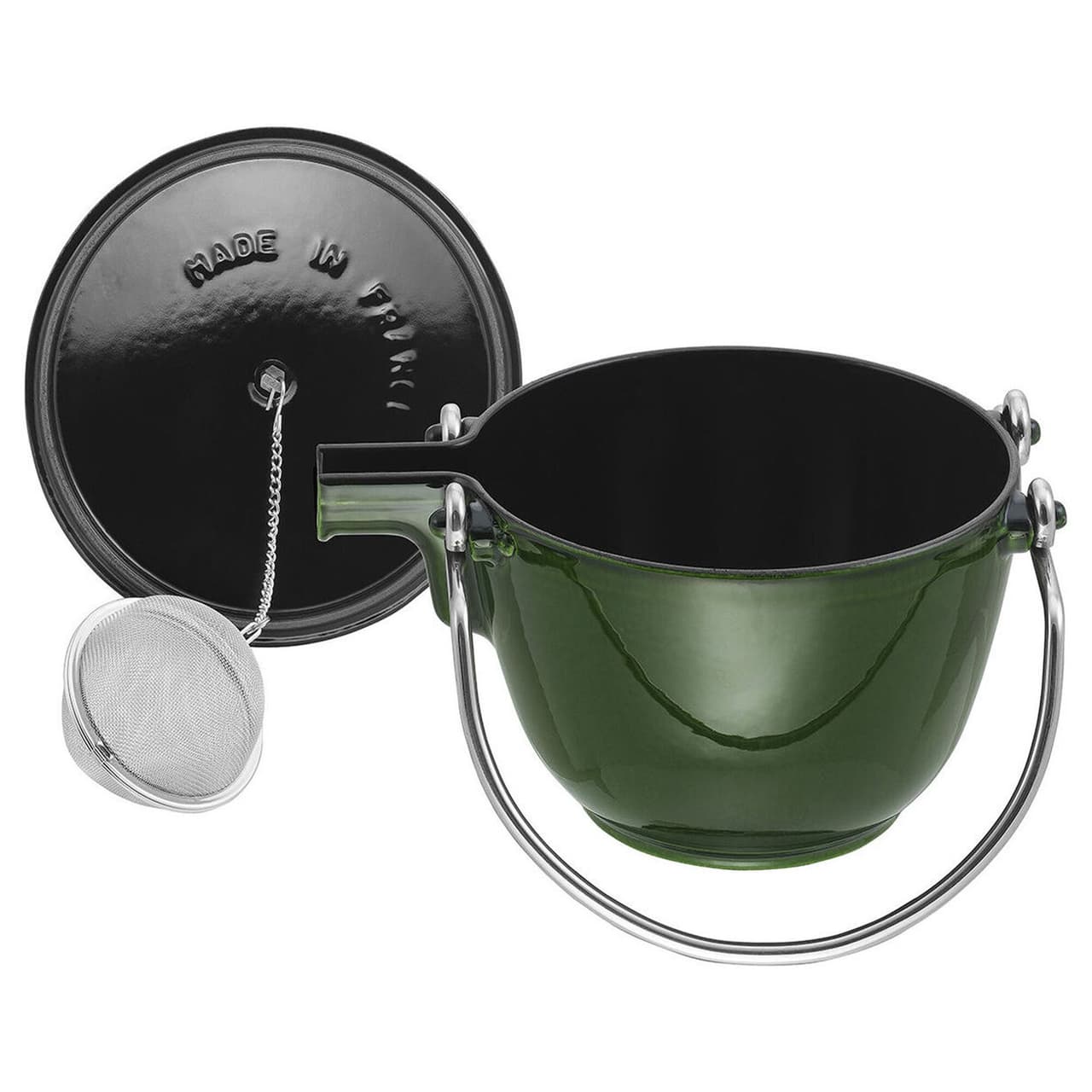 STAUB | SPECIALITIES - Teekanne - 1,1 Liter - Gusseisen - Basilikum-Grün