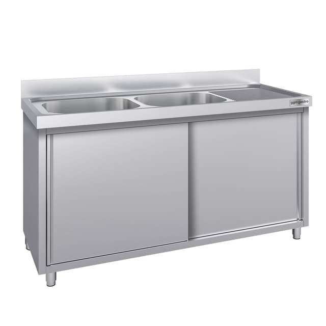 Spülschrank ECO - 1600x600mm - mit 2 Becken links