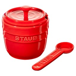 STAUB | CERAMIQUE - Zuckerdose - Ø 90mm - Keramik - Kirsch-Rot