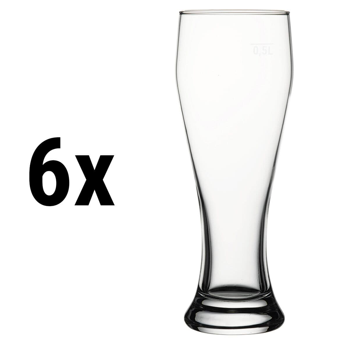 (6 Stück) Weizenbierglas - BEER SPECIALS - 665 ml - geeicht bei 500 ml