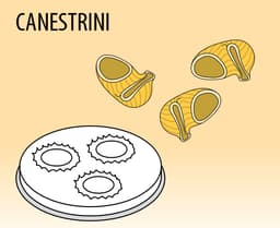 Nudelformscheibe Canestrini Ø 16 mm - passend für NMF5