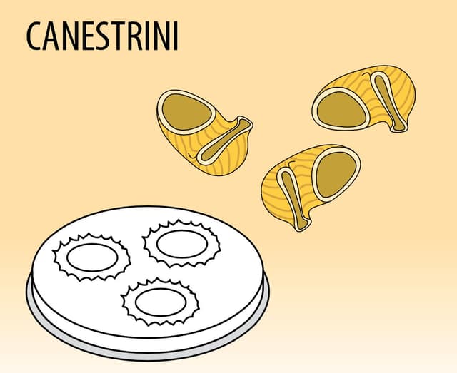 Nudelformscheibe Canestrini Ø 16 mm - passend für NMF5