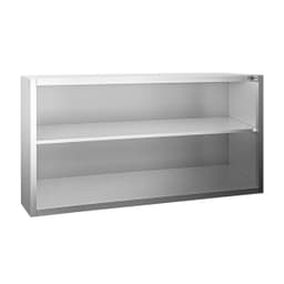 Edelstahl Wandhängeschrank PREMIUM - 1800x400mm - ohne Schiebetür - 800mm hoch