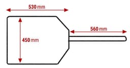 Pizzaschaufel aus Holz - 530 x 450 mm