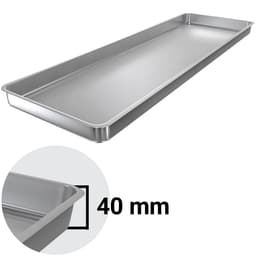 Ausstell-/Auslageblech mit Rand - 80 x 25 x 4 cm