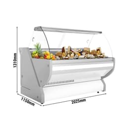 Kühltheke - 2000mm - mit Beleuchtung - Frondblende Weiß