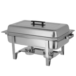 (2 Stück) Chafing Dish - GN 1/1 - mit Deckel & Edelstahl-Beinen