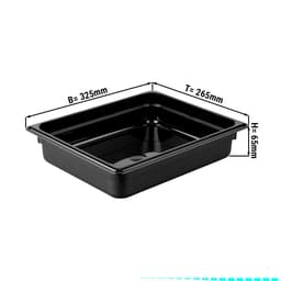 Polycarbonat GN 1/2 Behälter - Schwarz - Tiefe: 65mm