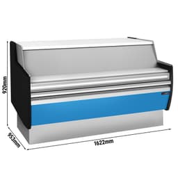 Kassentisch - 1620mm - Frontblende Hellblau