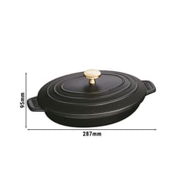 STAUB | SPECIALITIES - Ofenform mit Deckel - oval - 230mm - Gusseisen - Schwarz