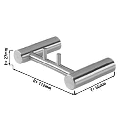 AIR-WOLF | Hakenleiste mit 2 Haken - Edelstahl