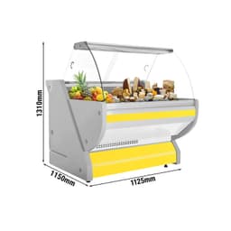 Kühltheke - 1100mm - mit Beleuchtung - Frondblende Gelb