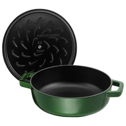 STAUB | BRAISERS - Bräter mit Chistera Drop-Structure - 280mm - Gusseisen - Basilikum-Grün