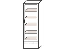 Getränkekühlschrank - 280 Liter - 1 Glastür & LED Beleuchtung