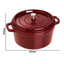 STAUB | LA COCOTTE - Cocotte - Ø 280mm - Gusseisen - Grenadine-Rot